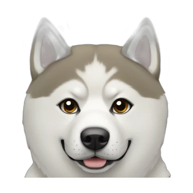 Akita inu with grey car sticker