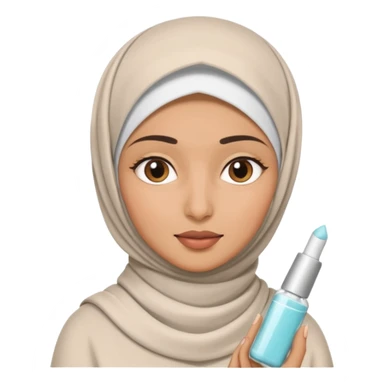 wanita berhijab lagi skincare sticker
