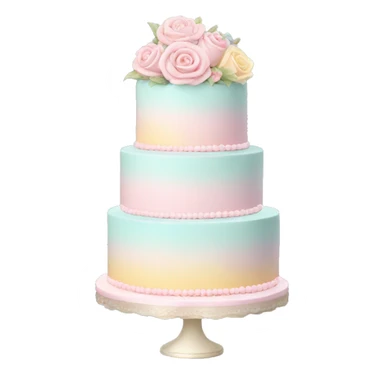 pastel wedding cake sticker