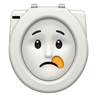 toilet seat doing a facepalm sticker