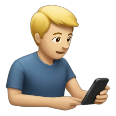 person looking at their phone sticker