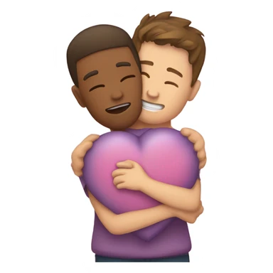 A heart close to heart of person when they hug sticker