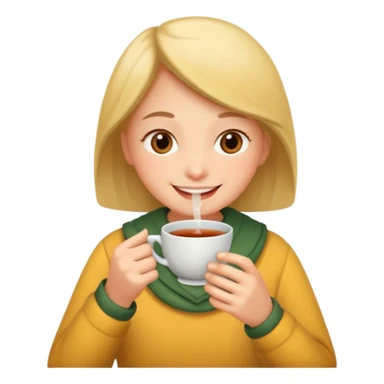 Drinking a cup of tea sticker