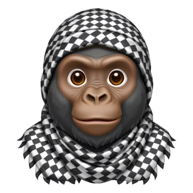 gorilla free palestine sticker