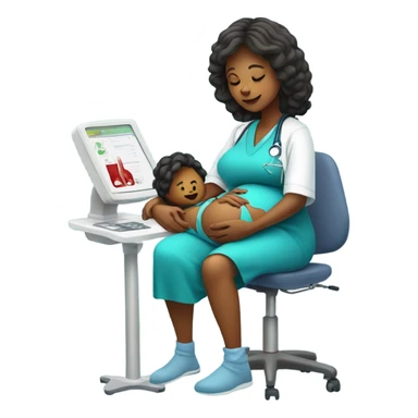 pregnant women having blood drawn sticker