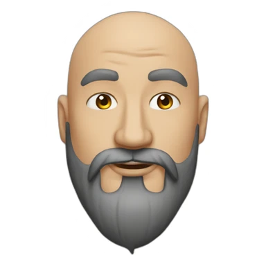 Tattooed beard man bald sticker