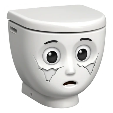 Skibidi Toilet with a face sticker