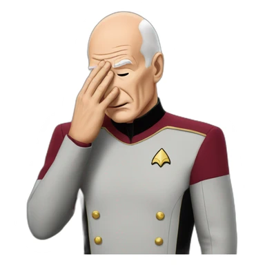 captain picard facepalm sticker