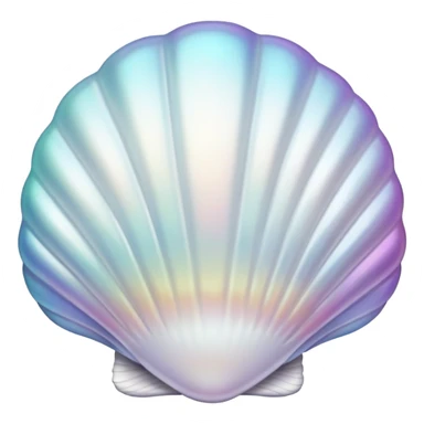 white shell with pearlescent sheen sticker