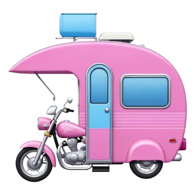 Barbie dream house Caravan-motorbike  sticker