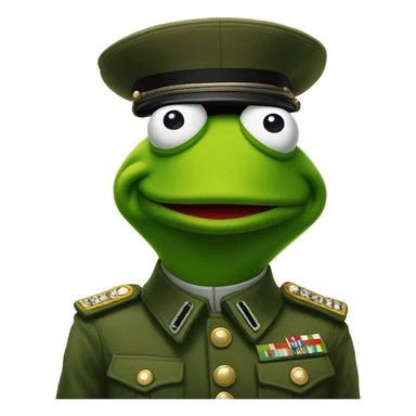 kermit the frog going to war sticker