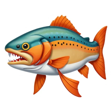 Cutthroat trout hockey mascot sticker