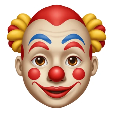 american staff with a clown nose sticker