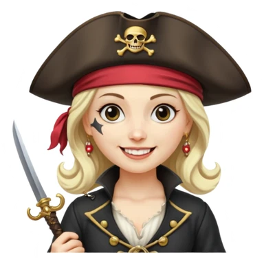 Lady Pirate With Coius sticker