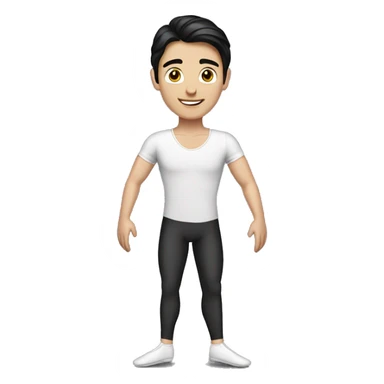 ballet dancing male caucasian dark hair sticker