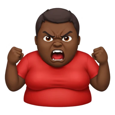 gum tsion emoji very not nice rude shouting ragebaiter fat ugly sticker