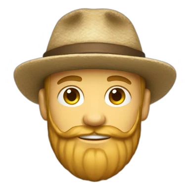 bearded boy wearing a  caucasian papakha hat sticker
