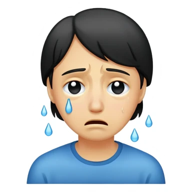 Leave then crying emoji sticker