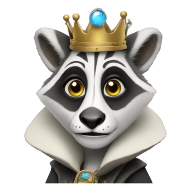 King Julian as a time traveller sticker
