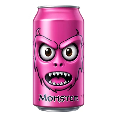 Pink monster energy drink with the logo of original monster company energy drink do not add the face in it just normal monster can  sticker
