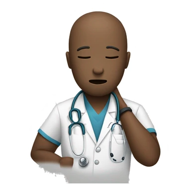 Face palm with stethoscope sticker