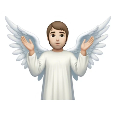 Liam Gallagher as a angle entering heaven sticker