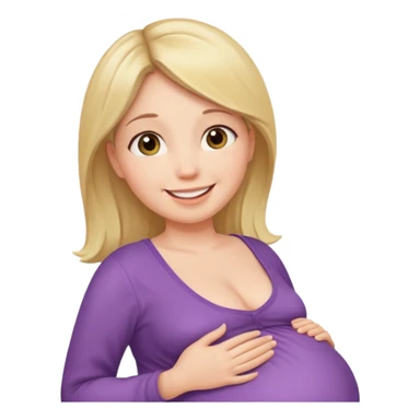 pregnant woman looking up sticker