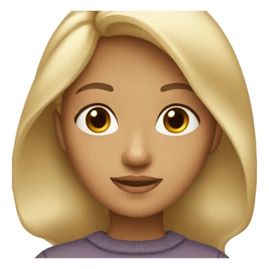 Blonde girl with brown eyes and tan skin tone  sticker