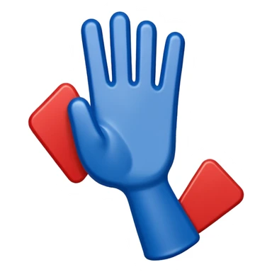 giant foam finger blue (#00A3E0) and red (#F9423A) sticker
