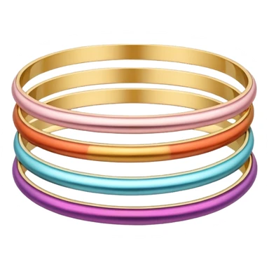 Elegant multicolour metal bangles  sticker