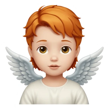 Make a baby angel emoji of just the face and have a piece of ginger hair like this: 👼🏻 sticker