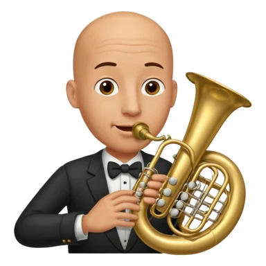 tuba gespielt von Glatzkopf sticker