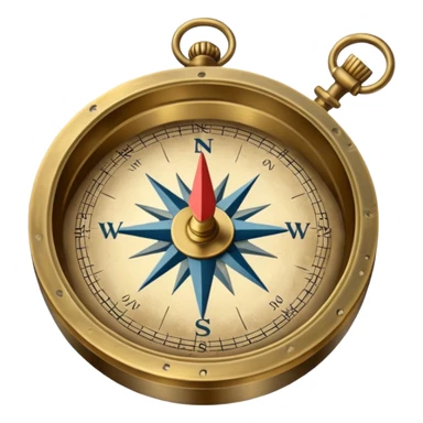 Compass pointing north west sticker