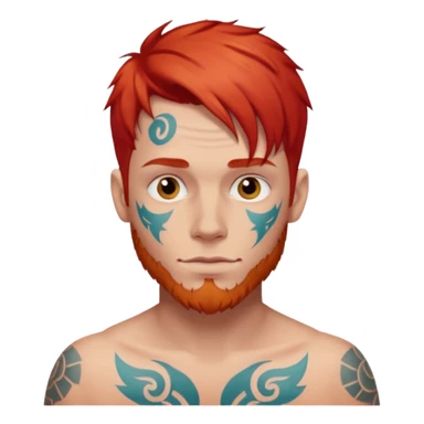 Chico blanco pelirrojo tatuado sticker