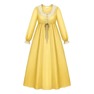 victorian nightgown long sleeve yellow sticker