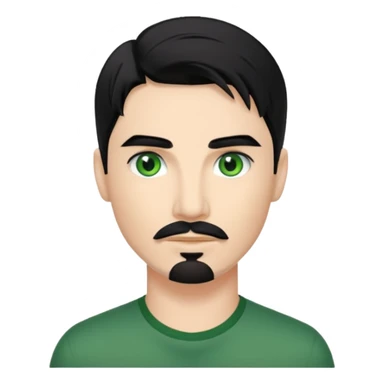 Kevin Richardson with black hair, green eyes sticker