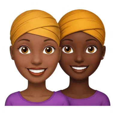 Ma meilleur amie africaine et moi (femme) africaine tous deux cheveux rasé sticker