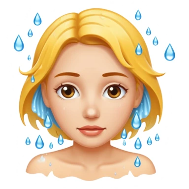 Woman splashed sticker