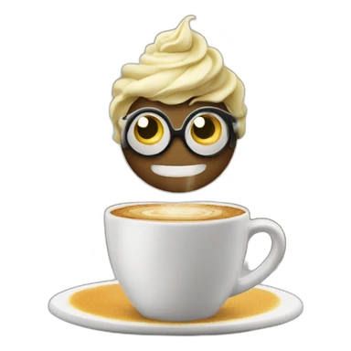 rana bebiendo cafe sticker