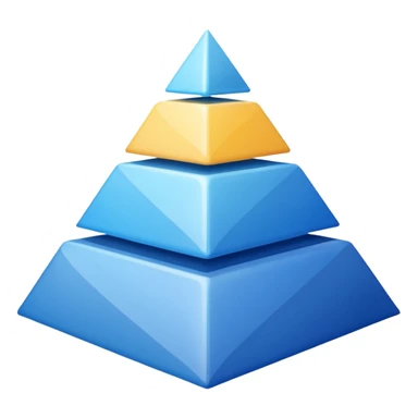pyramid with three layers (blue) sticker
