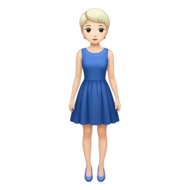 woman full body standing short pixie hair sticker