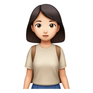 Asian girl walking in streets and then a car comes out of nowhere and hits her  sticker