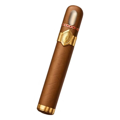 A luxury cigar emoji made of silver chrome, smooth metallic texture, minimal shape, glossy reflections, rich swag aesthetic, iOS emoji style, centered, clean white background sticker