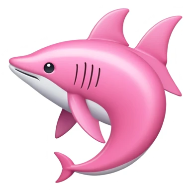 pink middle fin sticker