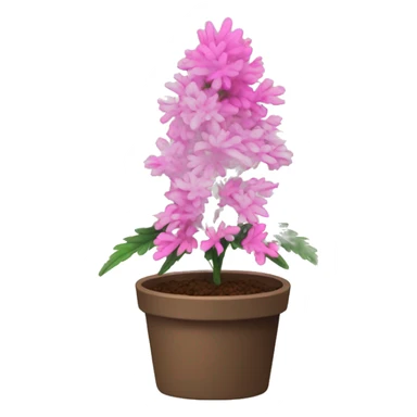 pink weed plant sticker