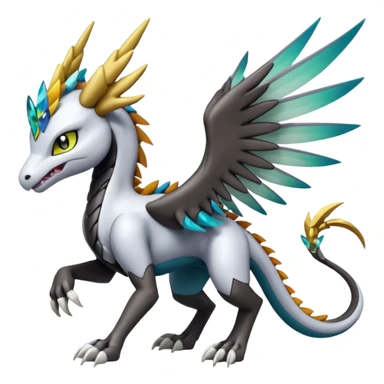 Meloetta-MLP-Wargreymon-Dutch-Angel-Dragon-Silvally-Kyurem-Trico-Pokémon-Digimon-Fakémon-fusion-hybrid-creature sticker