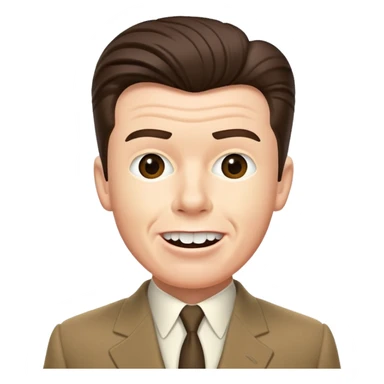 Rick Astley with straight face but with front teeth out and the picture is from the era of the 1940s-1950s or 60s and he kinda has World War 2 flashbacks sticker