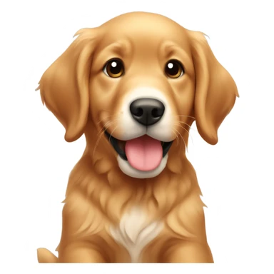 Adorable red golden retriever puppy sticker