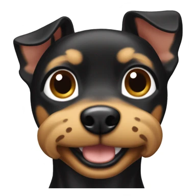 Black and tan Miniature pincher dog sticker