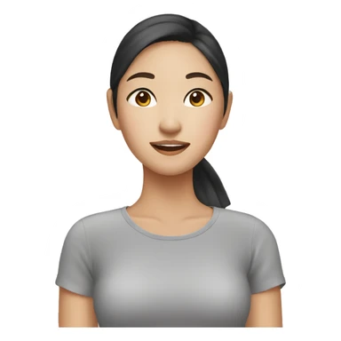 Asian girl doing skincare sticker